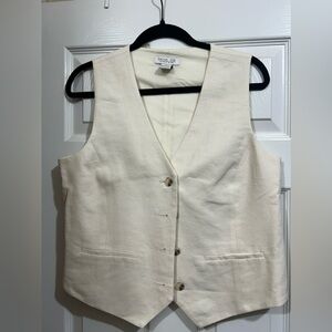 RACHEL ZOE Cream Vest